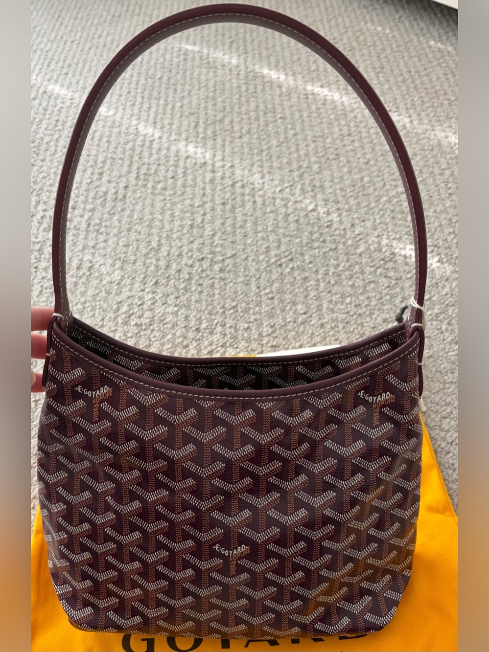 Goyard Mini Boheme Hobo Burgundy Authentic NWT - Picture 4 of 16